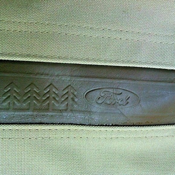 Eddie Bauer Ford Edition Khaki Canvas Leather Garment Bag Luggage Travel Carry - Picture 16 of 16